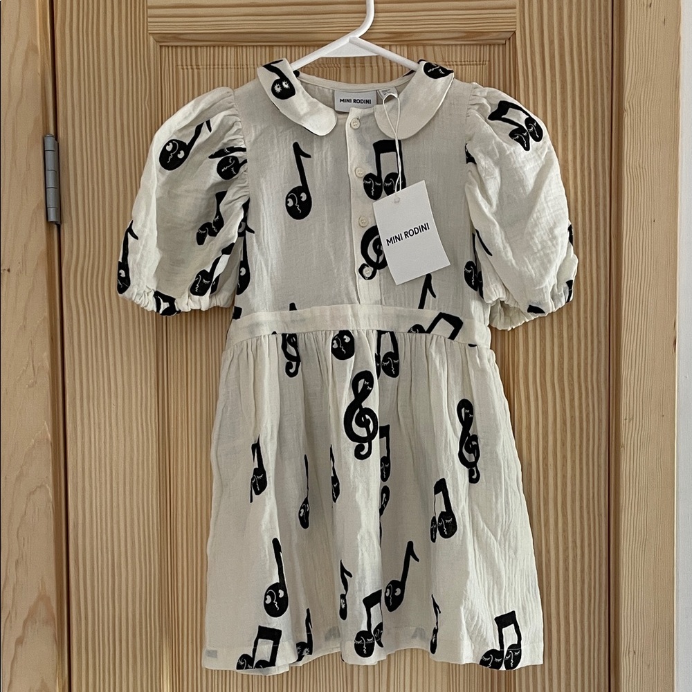 Organic cotton muslin music dress